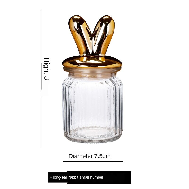 Réservoir de stockage scellé plaqué or de style européen, pot de lait en poudre pour bébé, matériau en verre, caddie à thé, café, boîte de rangement, ZL866: Colour 6