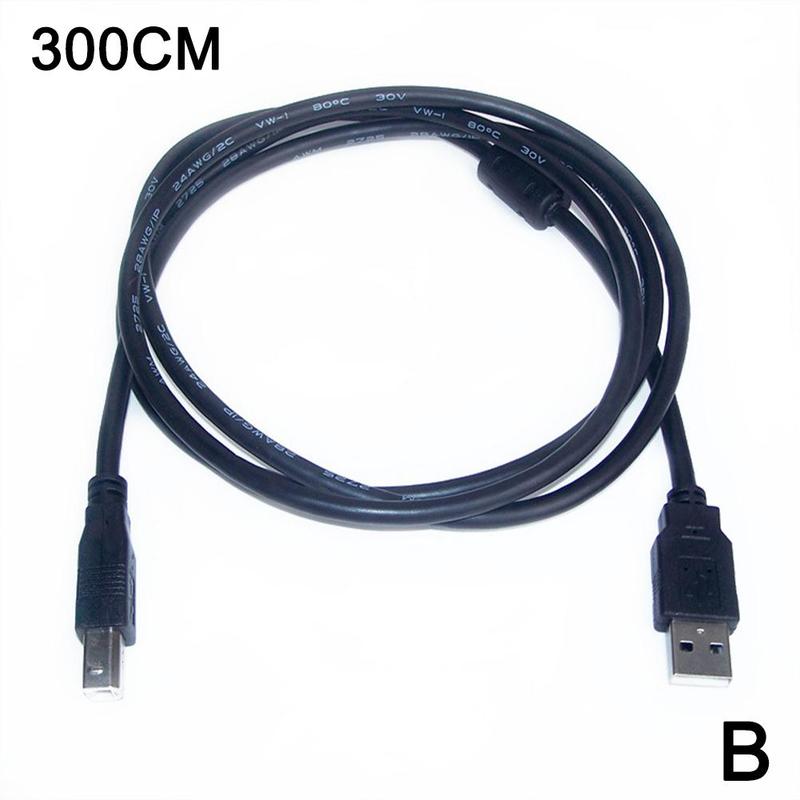 1Pc USB 2.0 Printer High-speed Cable A to B Male to Male Printer Scanner Cable 1.5m / 3m / 5m Data Cable Line: B