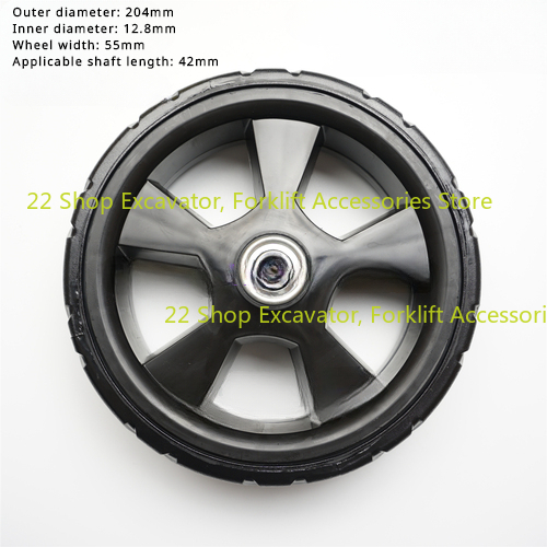 1PC Lawn Mower Wheel 7/8/9.5/10/12inch Lawn Mower Replacement Wheel for Hand Push Weeder Wheel: WHITE