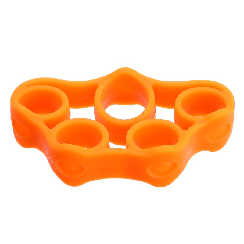 3 níveis dedo aperto da mão silicone anel gripper strengener aperto de mão exercitador treinador faixa de resistência para interior ao ar livre: Laranja