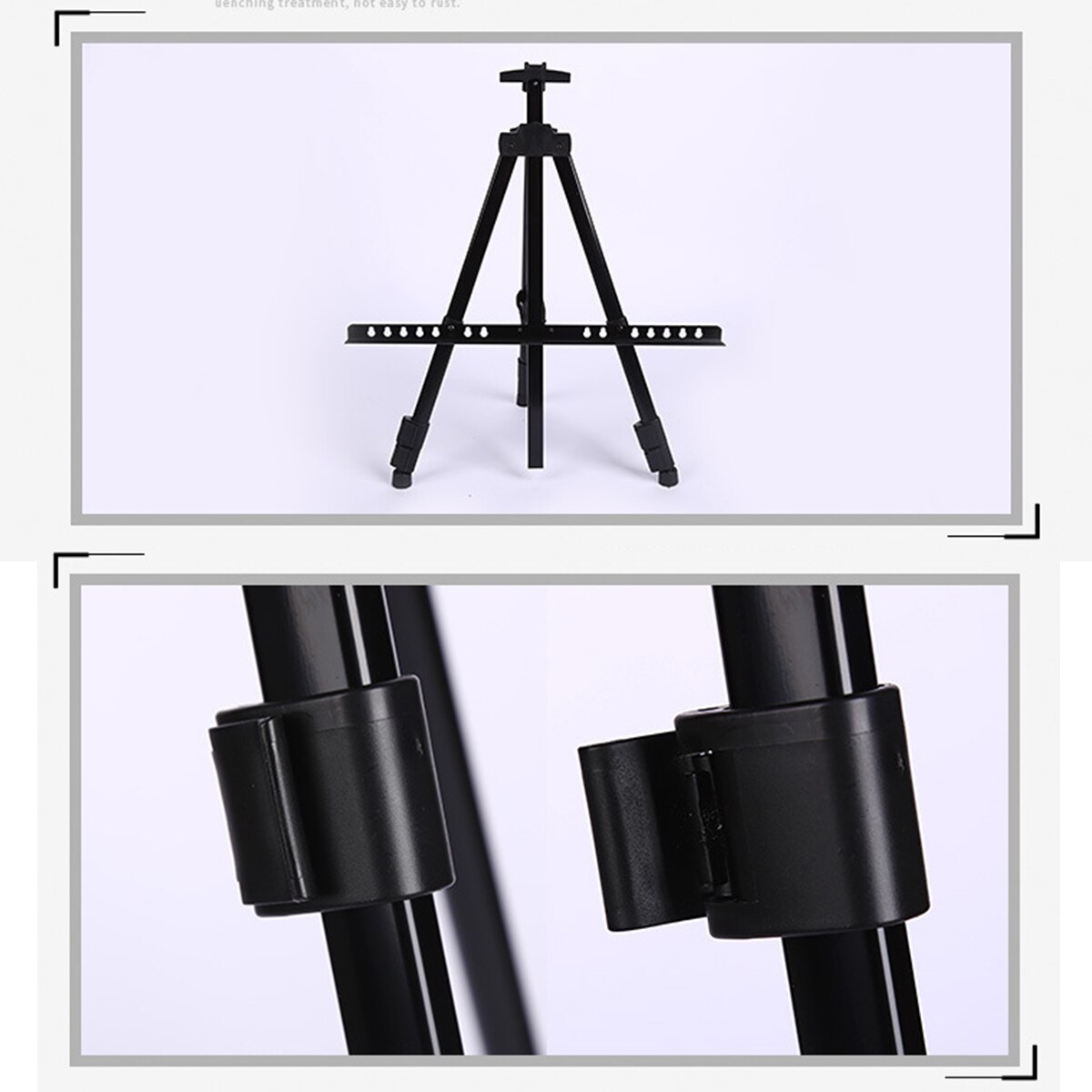 KICUTE Portable Adjustable Metal Sketch Easel Stand Foldable Travel Easel Aluminum Alloy Easel Sketch Drawing Artist Art Supplie