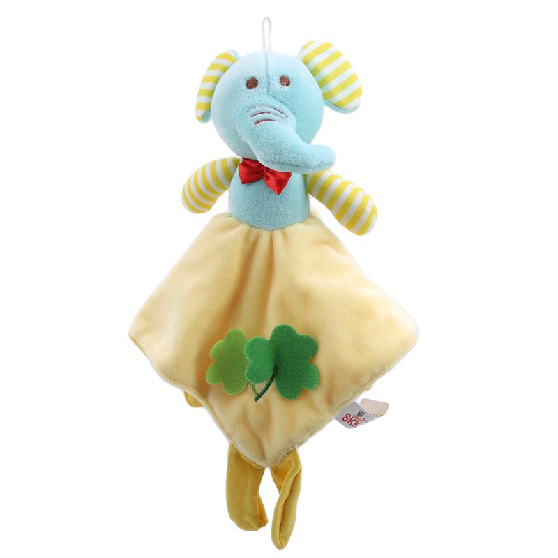 Schattige Baby Aap Handdoek Nursery Baby Pp Katoen Rammelaars Zachte Handdoek Kids Educatief Wandelwagen Bed Speelgoed Pop Pacificeren Handdoek: yellow elephant