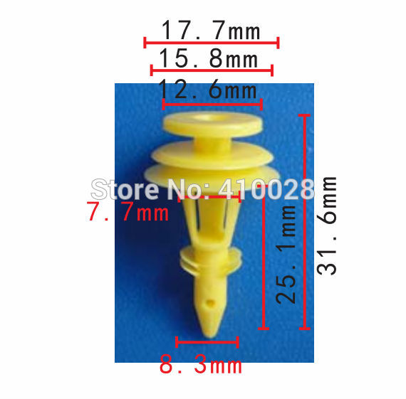 shhworldsea 100PCS panel wykończenia drzwi samochodu uchwyt weatherstrip retainer panel wykończeniowy klips tylnej klapy dla jeep dla toyota: Czerwony