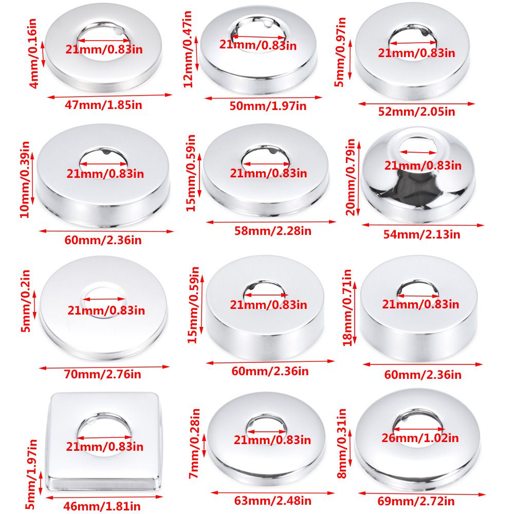 Useful Stainless Steel Faucet Decorative Cover Pipe Wall Covers Wall Flange Cover Shower Kitchen Faucet Decor Accessories