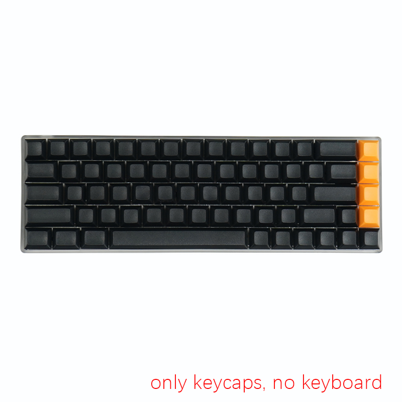 77-Tasten-einstellen, Schwarz, Weiß, Grau, mechanische Tastatur, leere Tastenkappen ohne Charakter, individuelle Tastatur, DSA-Profil-Tastenkappen: Braun