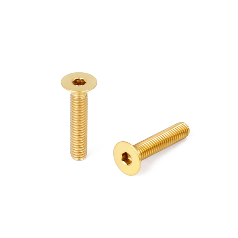 Tappi In Titanio Per Cuffie - Set Da 1 Con Bullone, Finitura Oro, Compatibile Con Formati Da 28,6 Mm - 2