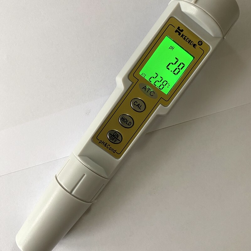 0-1999 uS/cm Digital PH EC Conductivity Monitor Portable Water Tester Accuracy pH Cond Meter for Fish Tank Aquariums