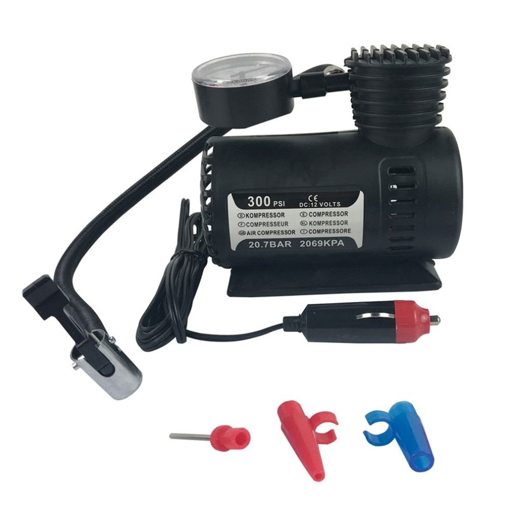 Mew Quick Compact Air Compressor 12v Car Electric Mini Compact Compressor Pump Bike Tyre Air Inflator 300psi