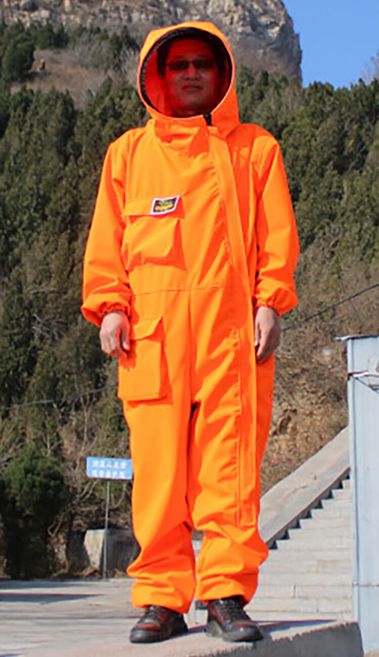 Traje de apicultura de abejas, Colthes, equipo de colmena, traje de apicultor, herramientas de apicultura multifuncionales, monos de jardinería, 1 pieza: Orange / XXL