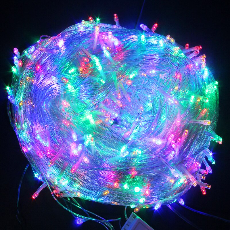10M 20M 50M 100M Kerst Guirlande Verlichting Led String Fairy Light Festoen Lamp Outdoor decoratieve Verlichting voor Bruiloft