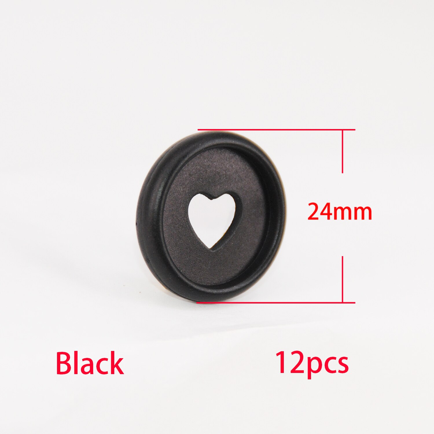 12Pcs 24Mm Plastic Planner Discs Bindmiddel Paddestoel Hole Binding Discs Notebook Binder Ring Diy Planner Accessoires Kantoorbenodigdheden: Black-12pcs