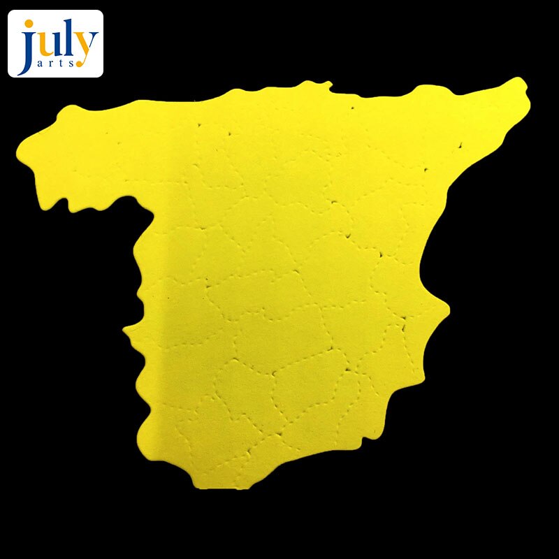 Julyarts Map of Spain Metal Cutting Dies Scrapbooking Dies Craft Die Cuts Embossing Card Making Panels Stencil Template Punch