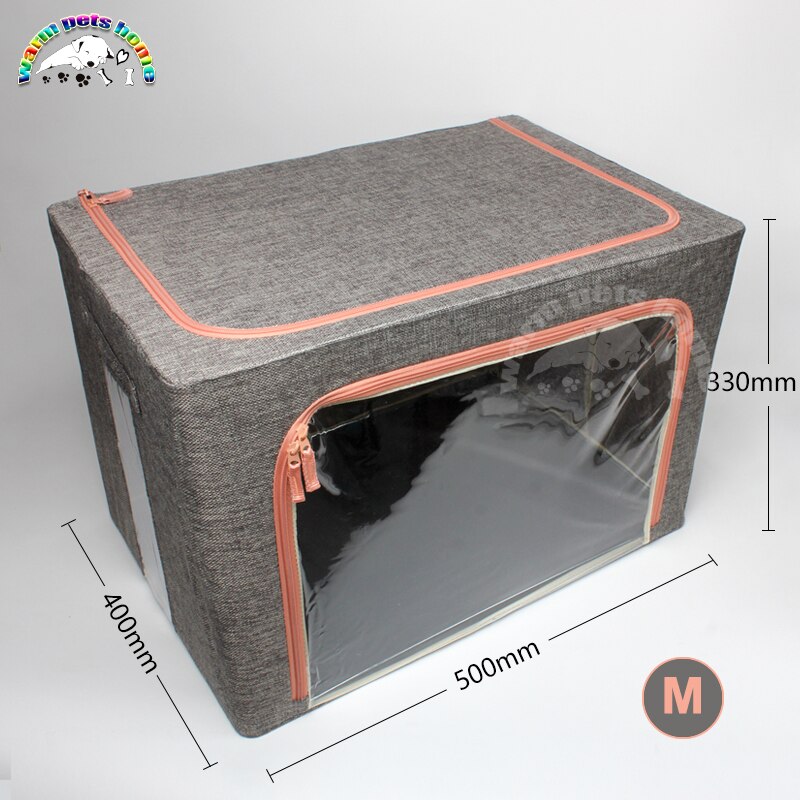 Pet Oxygen Cage Dog Cat Atomization Cage Linen Foldable Box Veterinary Equipment: size M