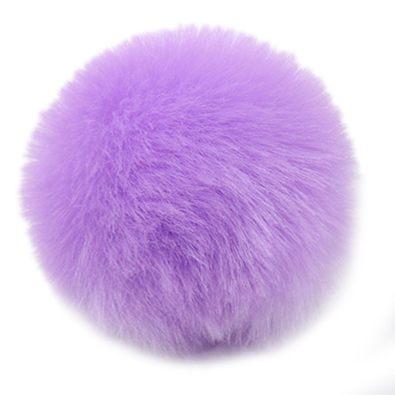 2Pcs/Set 14 Colors 8cm DIY Fluffy Pompom Ball With Elastic Loop Rainbow Solid Color For Knitting Hat Shoes Scarves Bag Handbag C: LPL
