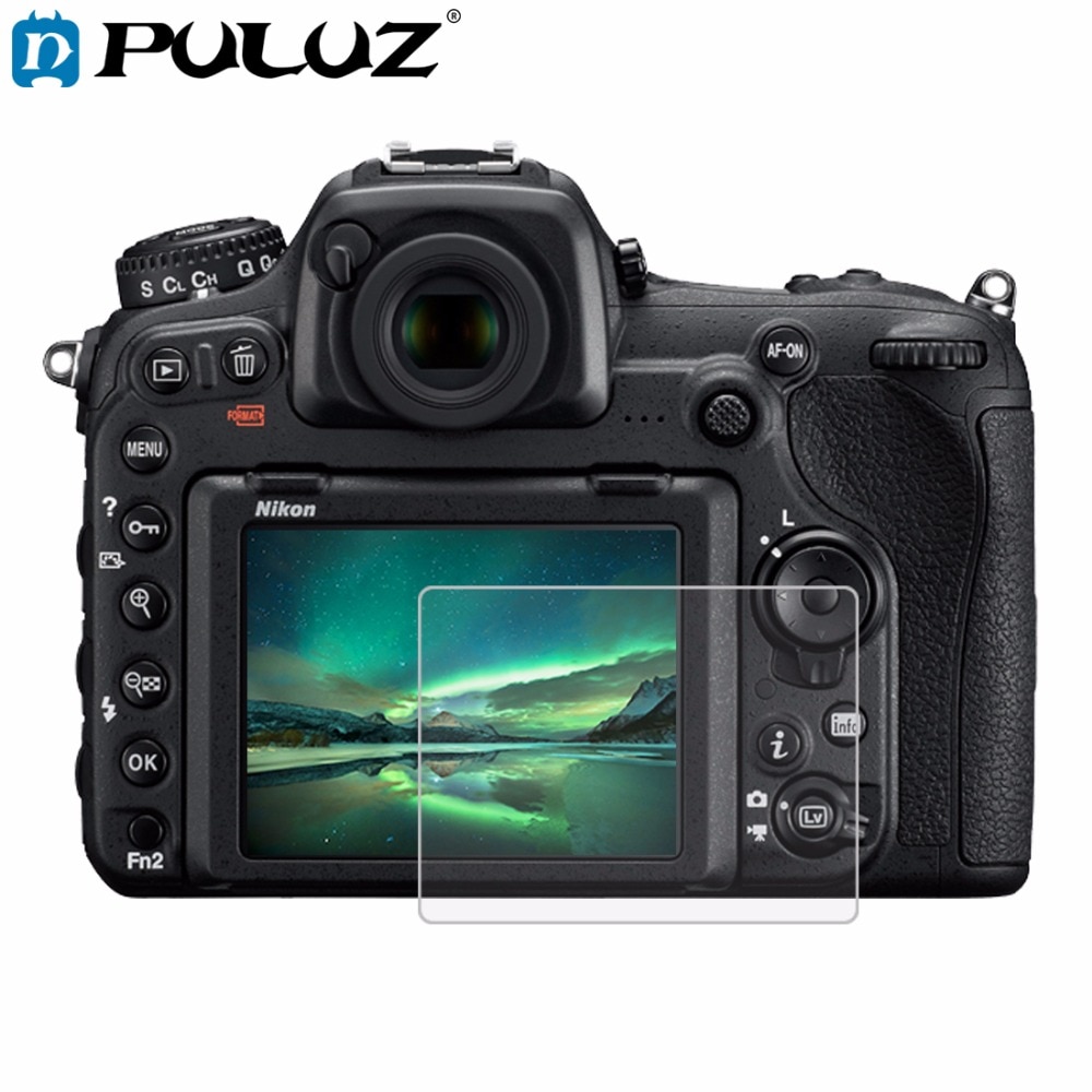 Puluz 2.5d gebogen rand 9h oppervlaktehardheid gehard glas screenprotector voor nikon  d500 d600 d610 d7100 d7200 d750 d800 d810
