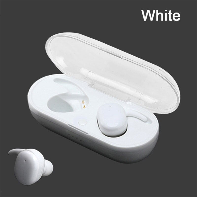 Draadloze Koptelefoon Tws Sport Headsets Draadloze Oordopjes Touch Bluetooth 5.0 Koptelefoon Met Mic Charge Case Voor Alle Smart Phone: white