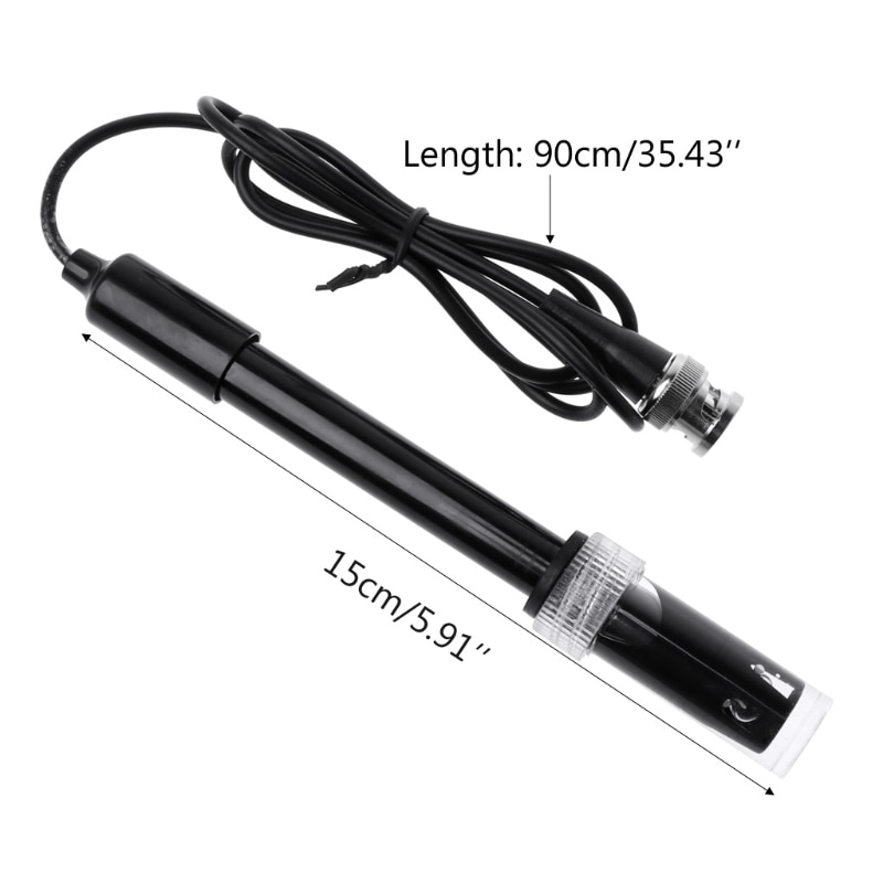 Sensor de electrodo de pH, BNC, conector, sonda E-201 electrodo compuesto de pH # Aug.26