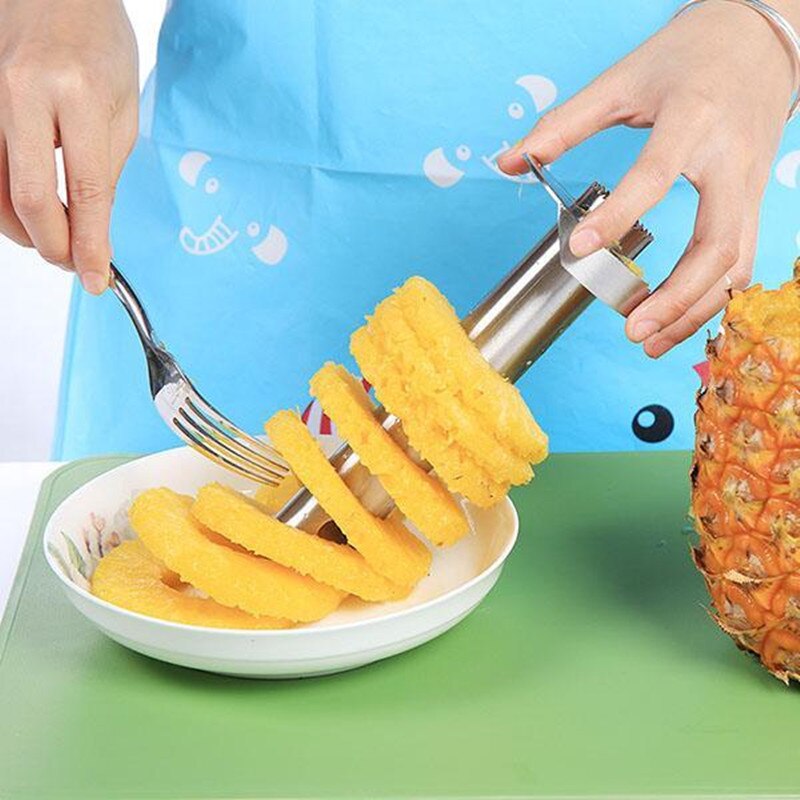 Lätt att skala ananas skärare skalare urkärna skärare i rostfritt stål fruktverktyg köksredskap
