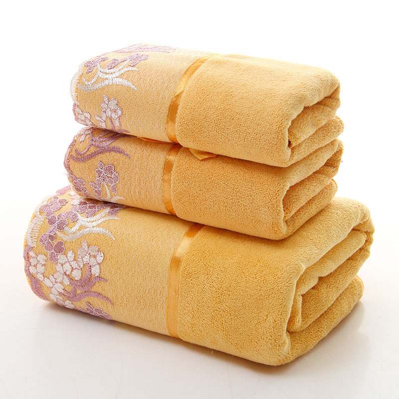 Microvezel handdoekset 3pc/ set kant 1pc badhanddoeken 2 stuks handdoek snel drogende handdoeken badkamer voor volwassenen strandlaken gratis