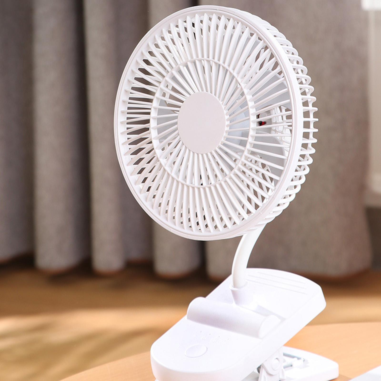 Clip On Fan Portable Cooling Fan Stroller Fan 4 Speeds Small Clip &amp; Desk Fan