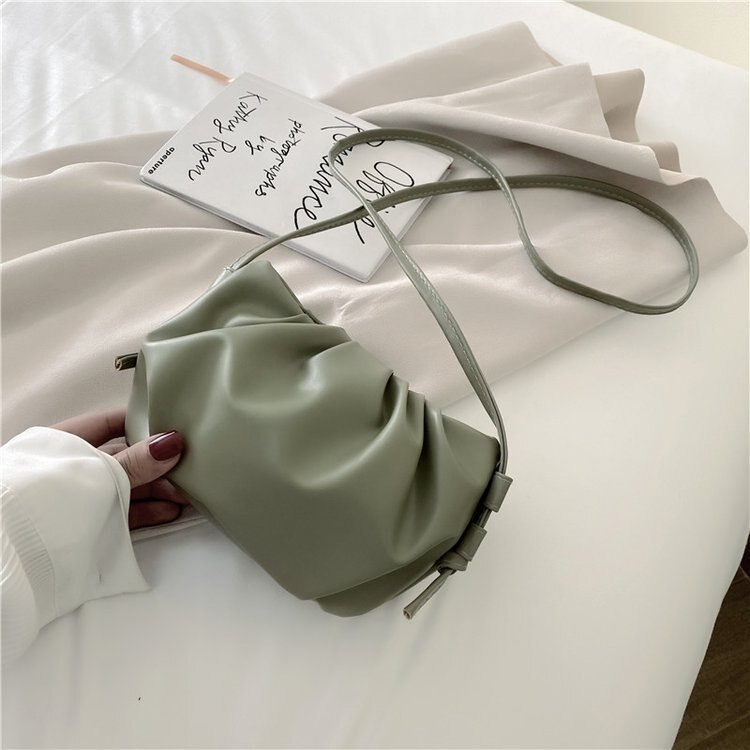 Torba damska torba w chmurze miękka skórzana torba pani pojedyncze ramię skośna torba na ramię torebka codzienne kopertówki torba: 1