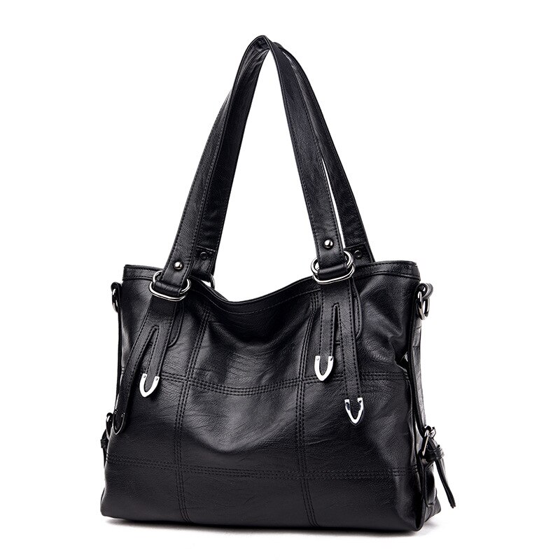 ¡Novedad de ! Bolso de mensajero Retro para mujer, bolso con asa superior, bolsos de hombro para chicas, bolsos de mano para mujer, paquete de de de cuero PU: Black