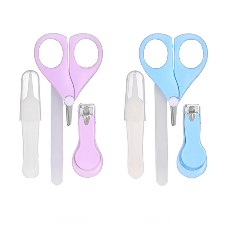 4pcs Baby Healthcare Kits Baby Nail Care Set Infant Finger Trimmer Scissors Nail Baby Cleaning Toils Nail Care