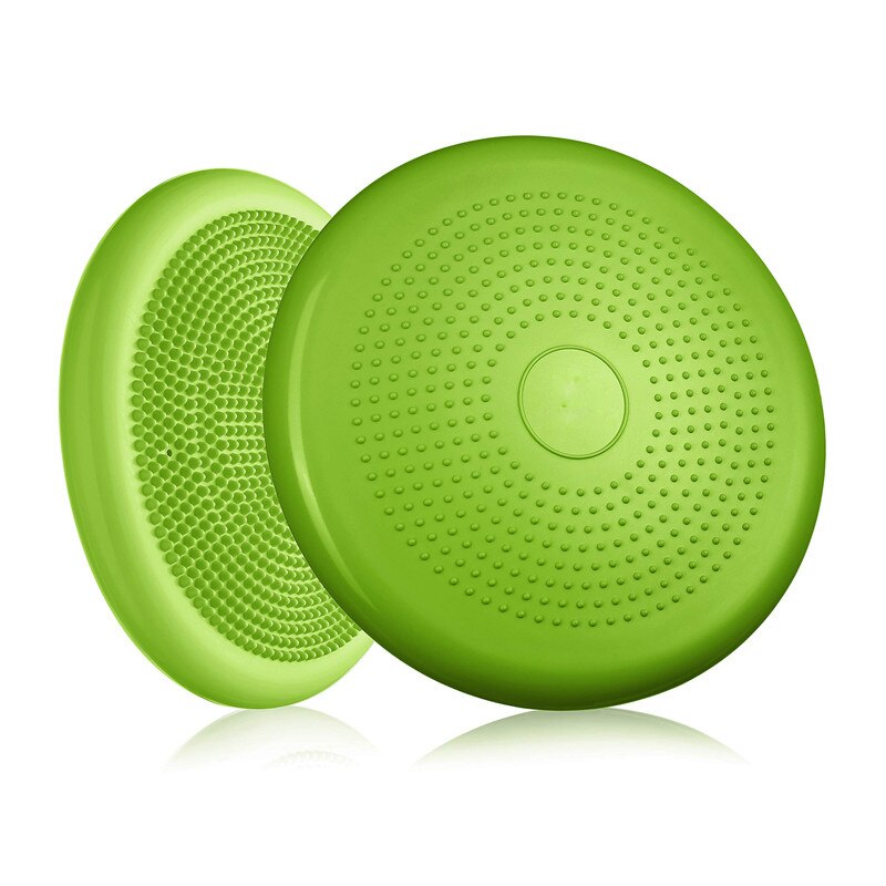 Balans Kussen 33Cm Diameter Opblaasbare Instabiliteit Disc/Nubbed Massage Kussen Voor Core Fitness Rehab Coördinatie: green