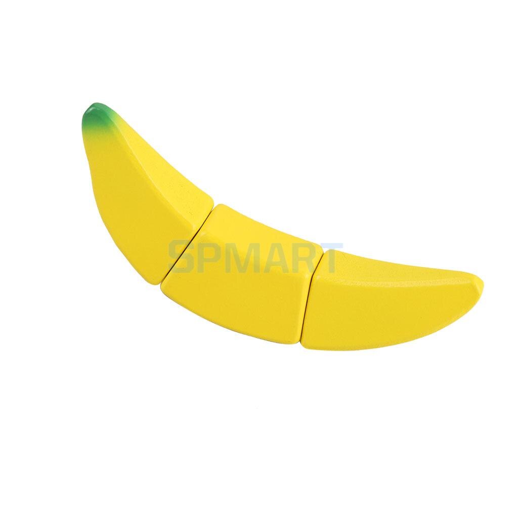 Wooden Magnetic Connected Fruit/Vegetable Kids Kitchen Cutting Food Pretend Toys: Banana