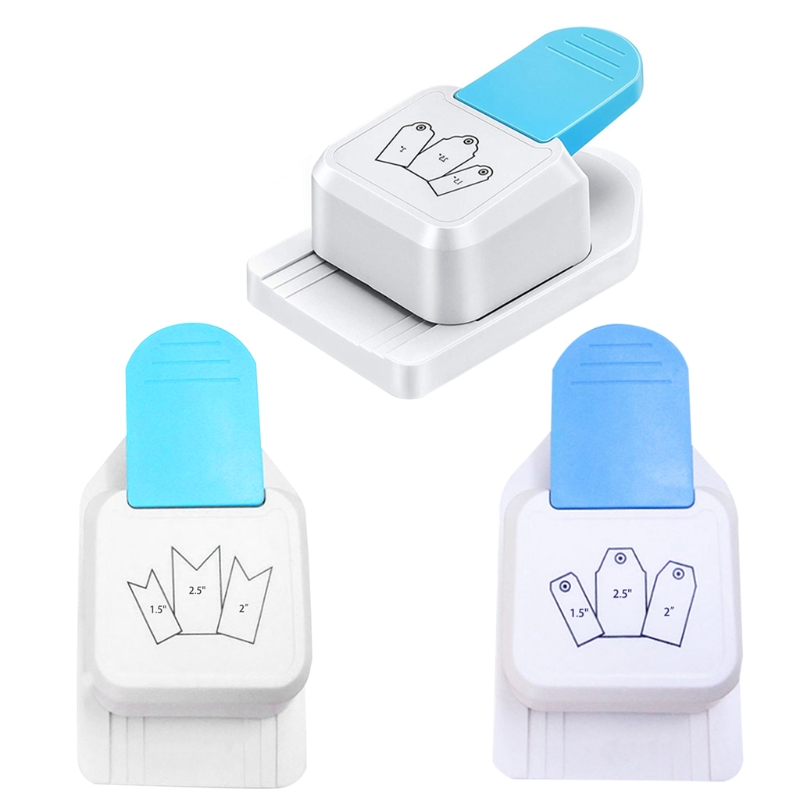 3 in 1 Tag Puncher Tag Paper Punches Bookmark Punching Machine Tag Cutter Label Punch Craft Tag Paper Puncher