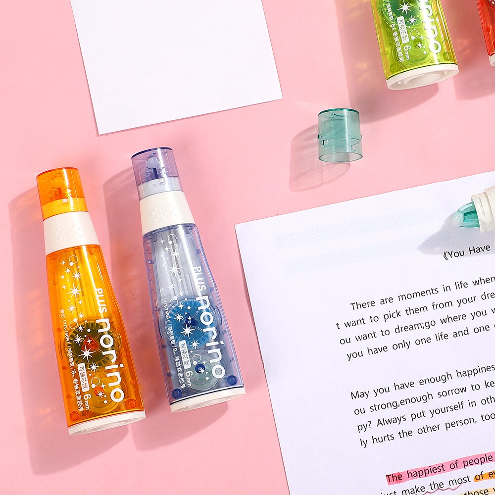 1pc più Norino scorrere nastro biadesivo rivista attrezzo punto tipo modifica adesiva punto colla scuola forniture per ufficio