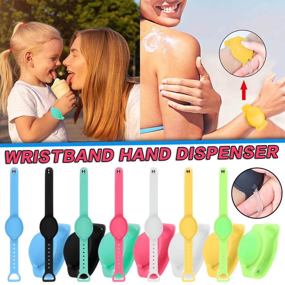 Wristband Hand Dispenser Adult Kid Silica Gel Hand Sanitizer Dispensing Wearable Dispenser Pumps Disinfecta Hand Band Wrist
