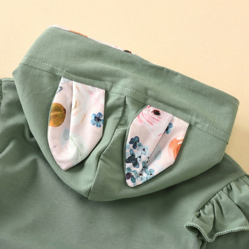 Hipac baby pige outfit spædbørn piger tøj sæt nyfødte blomster sweatsuit bukser jakkesæt børn børn hætte top 2 stk
