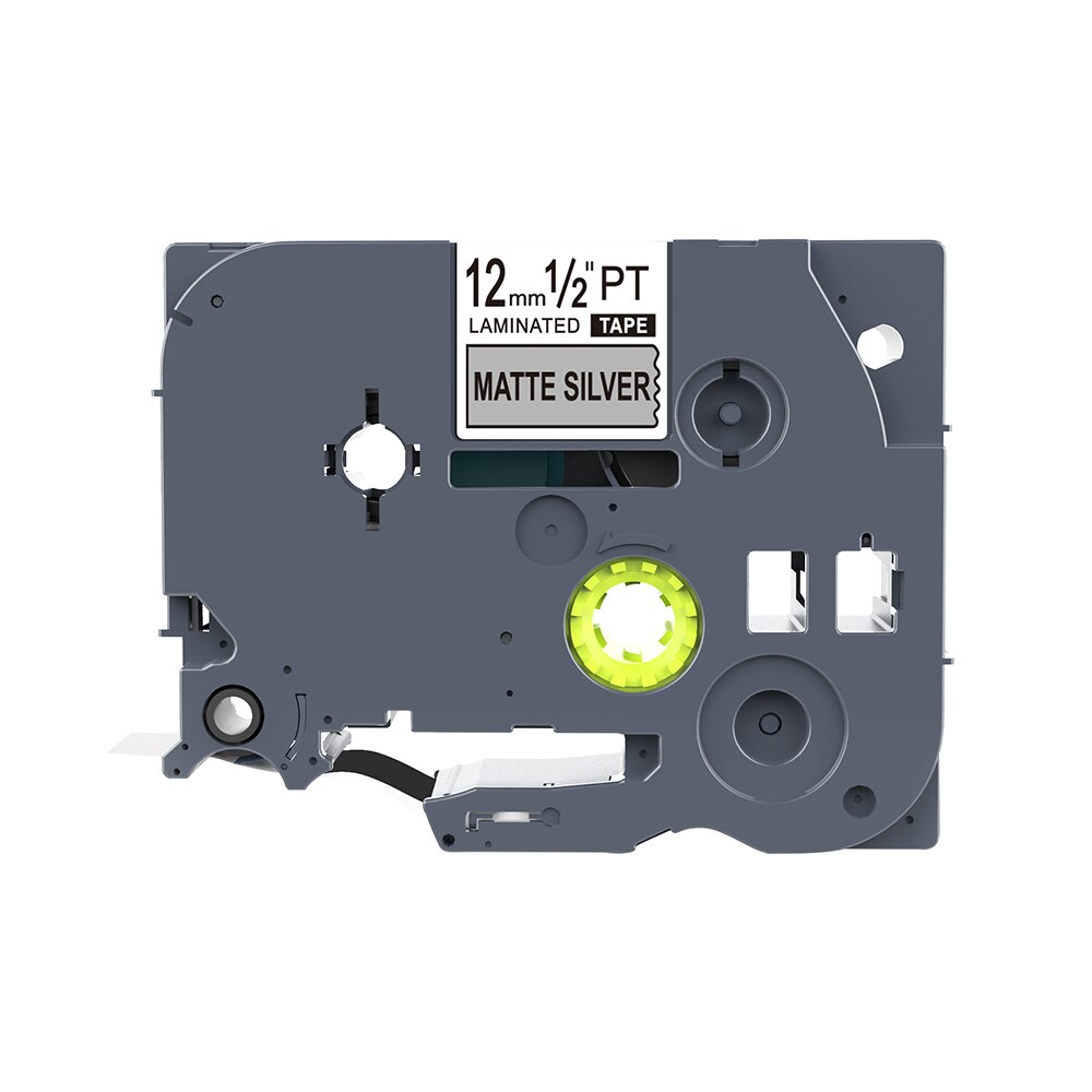 1PCS TZe-131 TZ2-131 Label Tapes PUTY 12mm Black on Clear Compatible for PT200 D210 H110 E110 Brother P-Touch Label Printer: Black-Matt Silver