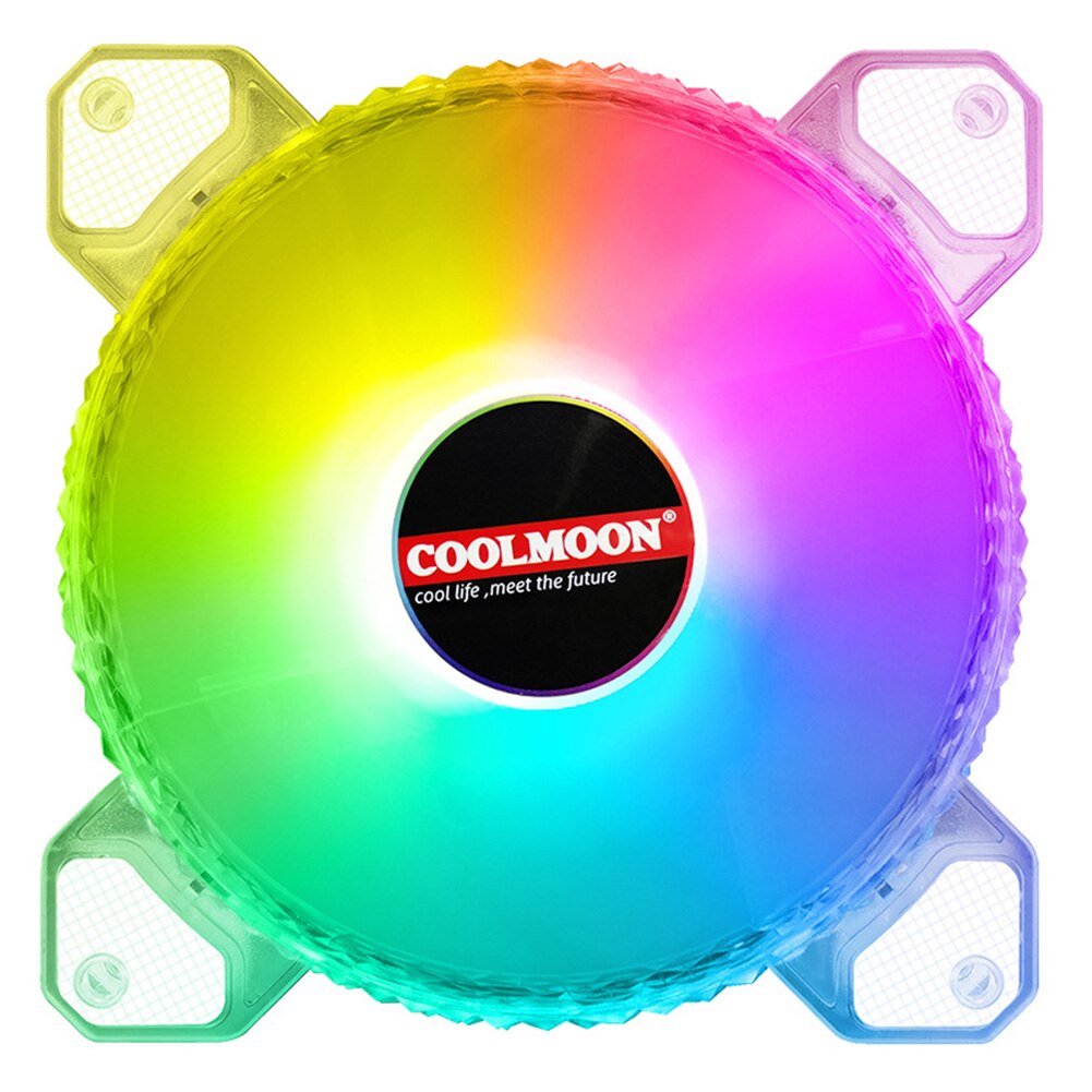COOLMOON 12cm 4PIN 12V Cooling Fan for Desktop Chassis CPU PWM 3PIN Adjust ARGB AURA Radiator Computer Cooler Case Fans