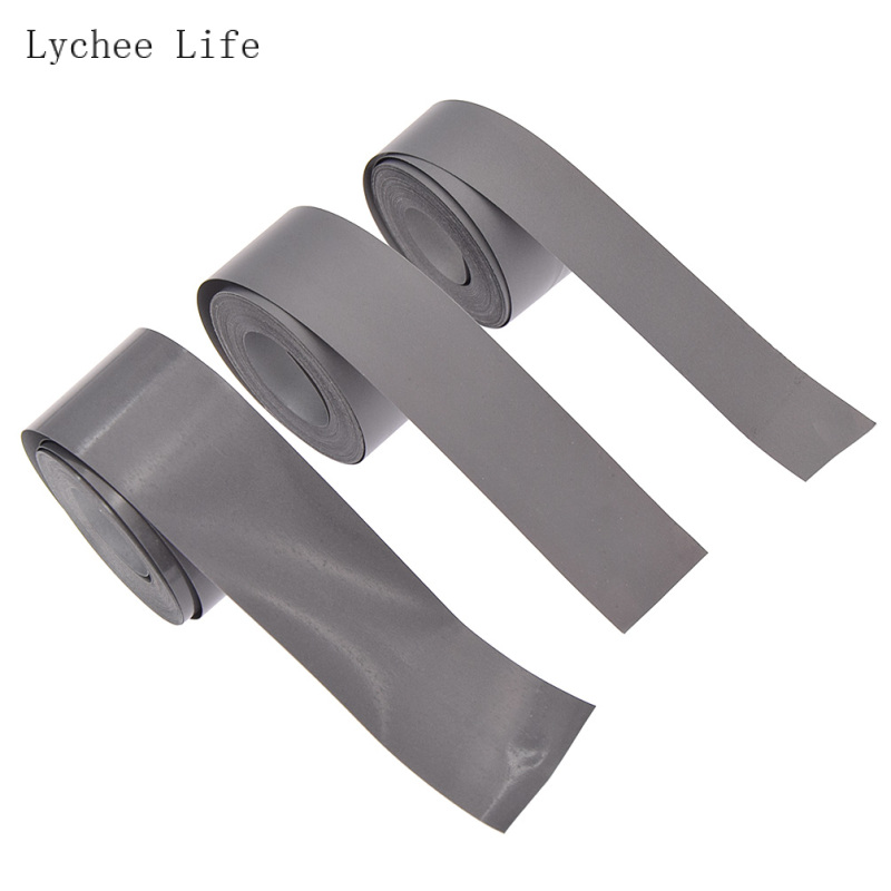 Lychee Leven 1.5/2/2.5 Cm Reflecterende Tape Sticker Voor Kleding Ijzer Op Tas Schoenen Diy Handgemaakte Ambachten