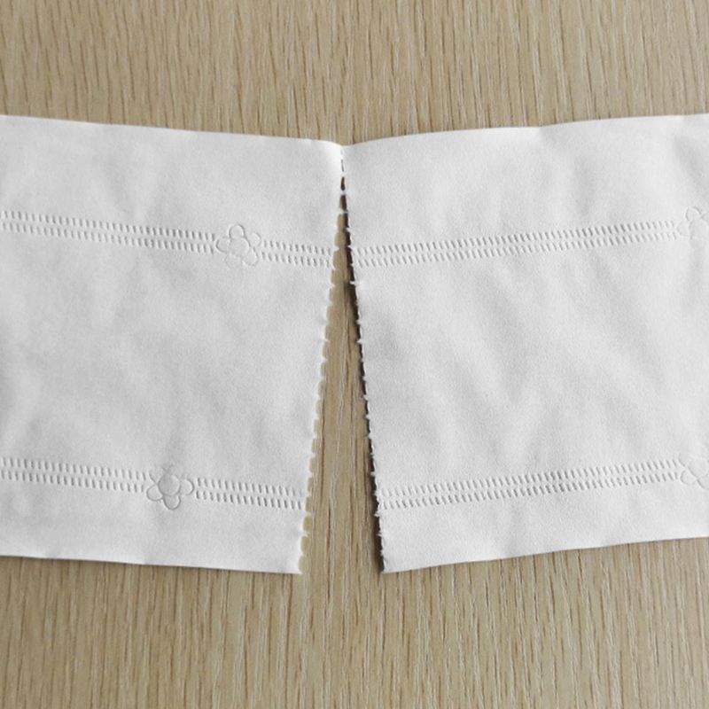 Rollo de papel de baño grande grueso de 4 capas en relieve sin tejido de baño Jumbo fluorescente GXMC