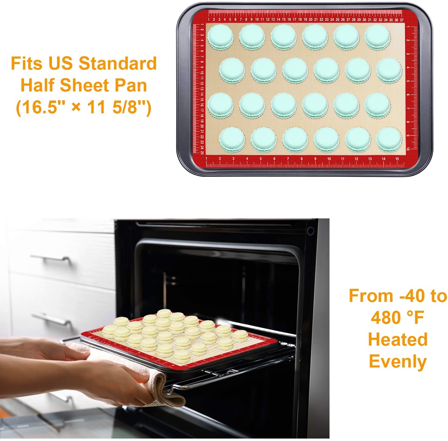 Macaron Silicone Baking Mat Pad Carpet 40x30/60x40 Non-stick Oven Cooking Dough Rolling Mat Tool Bakeware Pastry Accessories