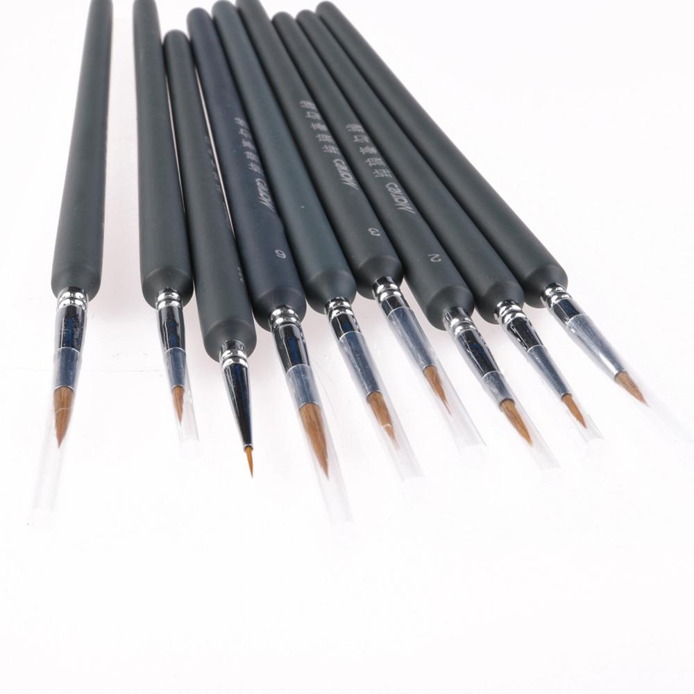 9 stk. pensel pen akvarel pensel væselens hår pensel akvarel skitseret linje pen tegning stylus kunst