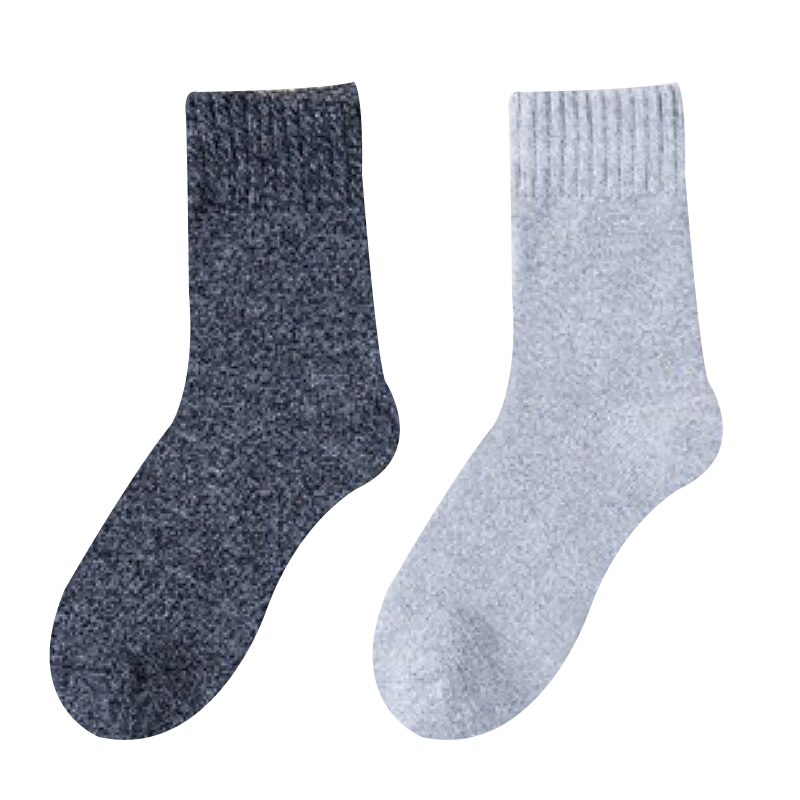 1/2 Pairs Winter Super Thermosocks Thicker Men Socks Harajuku Style Cold Protection Anti-frostbite Snow Outdoor Warm Size39-45: 2 pairDark grey Grey