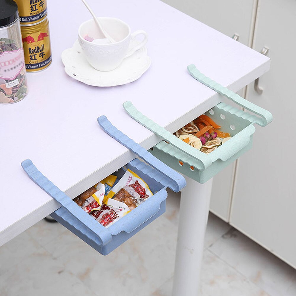 Adjustable Kitchen Refrigerator Storage Rack Kitchen Organizer Fridge Freezer Shelf Holder Drawer Organiser