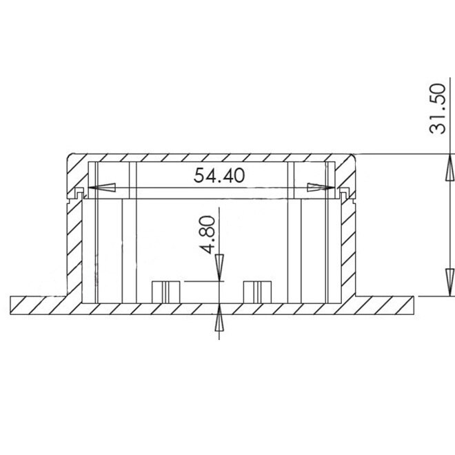 Waterdichte Plastic Project Doos Panel Instrument Behuizing 90x60x35mm (L * W * H)