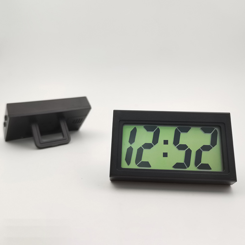 Auto-Armaturenbrett-Digitaluhr, selbstklebende Mini-Uhr für Fahrzeuge mit LCD-Zeitanzeige, Kfz-Uhr zum Aufkleben für Autos
