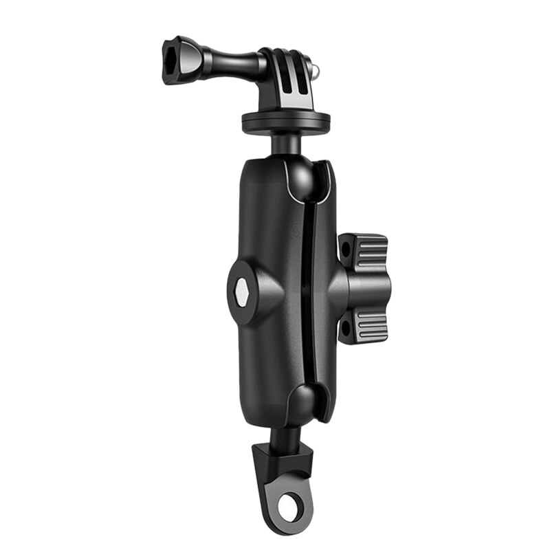 Motorcycle Riding Camera Holder Rearview Mirror Rod Adjustable Aluminum Alloy Fixed Bracket: Default Title