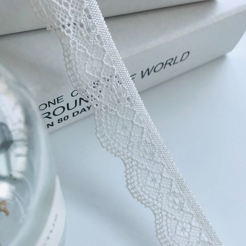 Wit Geborduurde Kant Trim Linten Stof Bruiloft Diy Kleding/Cadeaupapier