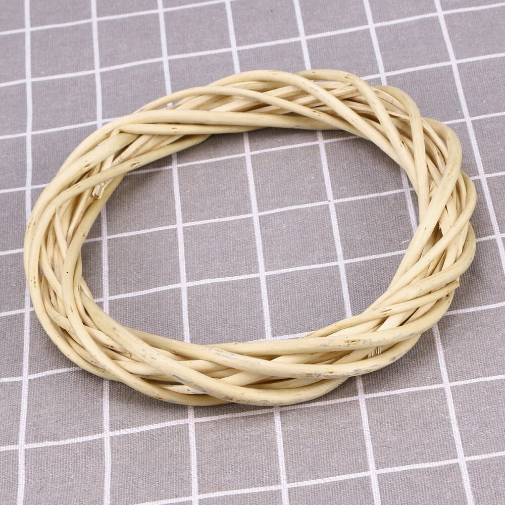 Guirlande de vigne branche de vigne couronne décorative en bois brindille pour artisanat décor porte maison (Dia 20cm noir): As Shown 2