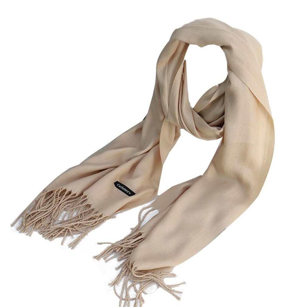 Zachte Kasjmier Sjaals Vrouwen Herfst Effen Kleur Wraps Dunne Lange Sjaal Met Kwastje Casual Lady Winter Vrouwelijke Sjaal: Blauw