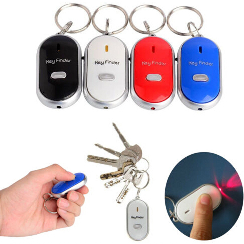 Anti-Lost Wireless Smart Activity Trackers Key Finder Locator Keychain Whistle LED Light Torch Controlled Sound Control