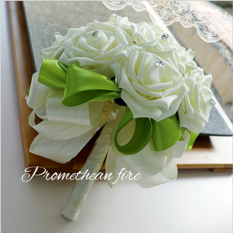 Bruiloft Bloemen Bruidsboeketten Wit Bruidsboeket Bruids Bruidsmeisje Boeket Rose Boeket SPH075