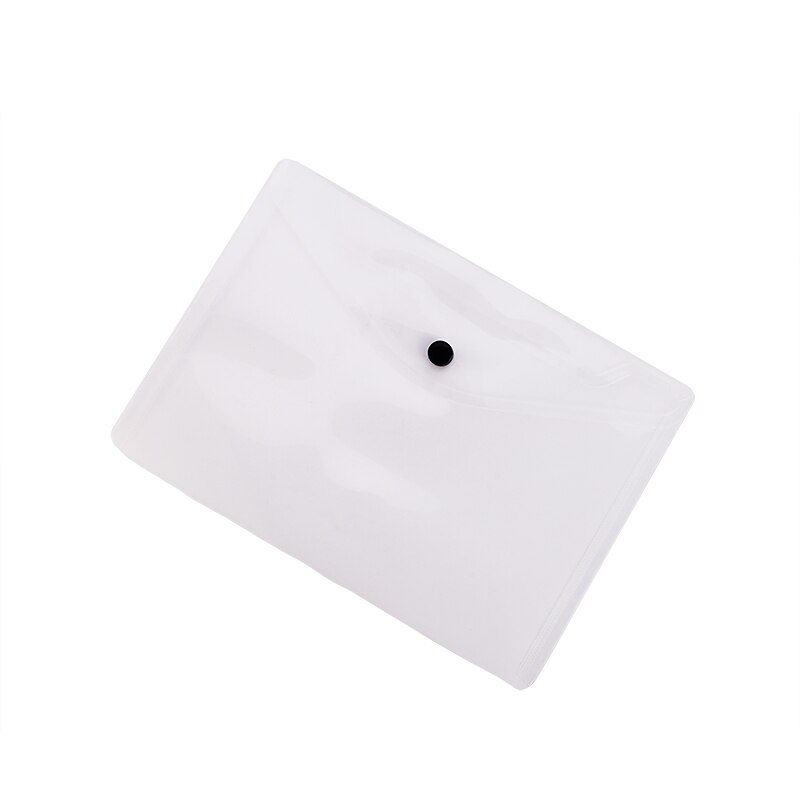 12 st/set genomskinlig plast  a5 mappar arkivväska dokument väskor mappar arkivering papper förvaring kontor skolmaterial: 12 st vit